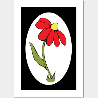 Daisy Whimsical Cartoon Illustration Happy Colours Posters and Art